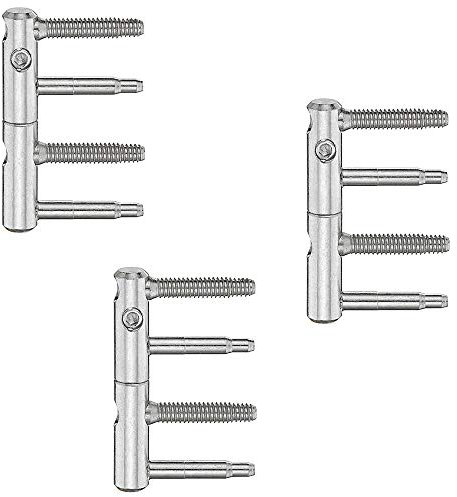 Gedotec Türband 2-teilig Einbohrband Zimmertür Türscharnier 3-DIM verstellbar für Holz-Innentüren | Band-Rollen ø 15 mm | Bandhöhe 92 mm | Scharnier 11R 15-000 | 3 Stück - Renovierbänder Eingangstüren