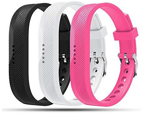 iFeeker Fitbit Flex 2 Ersatz Armbänder Soft Silikon Metallverschluss Schnalle Design Trageschlaufe Armband Sport Uhrenarmbänder Halter Tasche für Fitbit Flex2 Fitness Activity Tracker