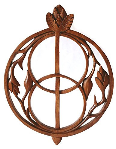 Windalf Irisches Wandbild AVALON 39 cm Chalice Wells Handarbeit Holz