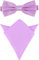 Ladeheid Herren Schmale Fliege & Einstecktuch Set M/P (12cm x 6cm, 22cm x 22cm, Violett)
