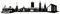 Samunshi® Gera Skyline Aufkleber Sticker Autoaufkleber City Gedruckt - 100x23cm schwarz