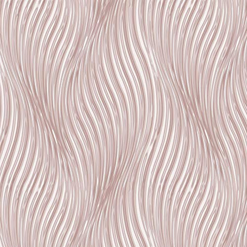 Waves Geometric Wallpaper Pink/White Debona 5018