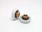 Ricambi per Box Doccia - Ricambio Cuscinetti Box Doccia Kit 2 PEZZI Mod 20 BW Liscio SAMO - Ottone - Bianco Neutro