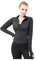 YICHEN Damen Laufjacke Atmungsaktive Sportjacke Langarm Running-Jacken Yoga Fitness Shirt Langarm Sportjacke mit Reißverschluss Trainingsjacke mit Daumenlöchern