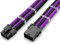 Shakmods 8 Pin ATX CPU Motherboard Sleeved Extension Cable 30cm + 2 Cable Combs (Purple & Black)