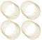JZK 20 x große Bambus-Reifen, 25 cm, Holzreifen für Makramee-Handwerk, Holz-Traumfänger-Reifen, Blumenkranz-Ring, Wandbehang Handwerk Holzring
