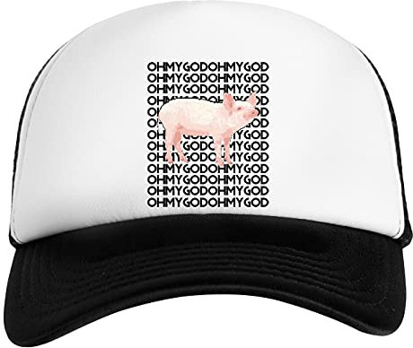 Oh My God Pig Weiß Schwarz Unisex Kinder Baseball Cap Kids White Black