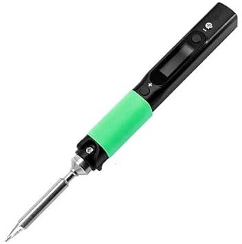 Pinecil V2 - Saldatore a stagno Portatile, USB-C PD e 12V- 24V DC5525 Barrel Jack, smart Riscaldamento Rapido, Temperatura Regolabile, Bluetooth, Schermo Digitale punta ST-B2, SMD, Integrati, IronOS