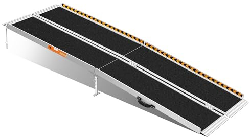 TaiH Leo rullstolsramp 18 m, bärbara ramper för rullstolar för hem, 362 kg kapacitet vikbar halkfri aluminium handikappramp, hjulstol ramp för hemsteg, trappor, dörröppningar, bil, trottoarkanter