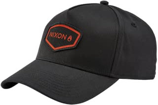 NIXON Watts Snapback Hut, schwarz / rot, Einheitsgröße