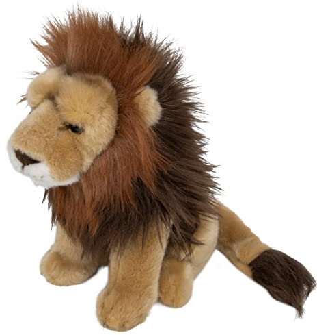 Teopet Löwe sitzend Kuscheltier 28 cm groß – sehr weich und flauschig - lebensecht - Realistisches Plüschtier, Stofftier aus nachhaltigen Materialien - Geschenk für Babys und Kinder, (TEO-012)