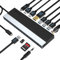 WAVLINK USB C Dockingstation 3 Monitore mit 2 HDMI, DisplayPort, USB A 3.0/2.0, SD & Micro SD Slot, Ethernet, PD Charging für Dell XPS/HP/Lenovo ThinkPad/ASUS/Microsoft Surface/Google