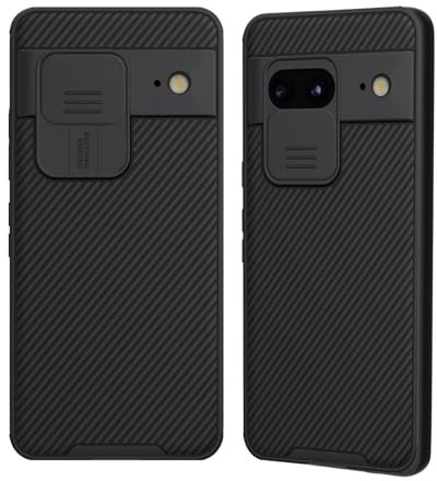 XTCASE für Google Pixel 8 Hülle Kameraschutz Handyhülle - Kamera Schutz mit Schieber, Premium Hybrid PC + TPU rutschfest Stoßfest Kratzfest Schutzhülle - Schwarz