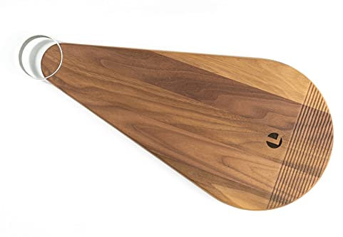 Brett aus massivem Walnussholz Schneidebrett Servierbrett Frühstücksbrettchen Walnuss Geschenkidee für Hobby- und Profiköche robust, langlebig, nachhaltig 20x42x2 cm