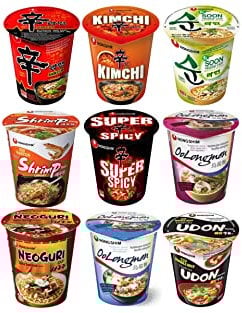 Customised CNMART Korean Assorted Shin Ramyun Instant Noodle Ramen Cup Set (Pack of 36), Choose Any 6 Customised Flavours