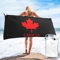 Kanadische Flagge, Kanada-Ahorn-Strandtuch, Mikrofaser-Strandtücher, übergroß, schnell trocknend (80 x 160 cm), sanddicht, saugfähig, kompakt, Stranddecke, leichtes Handtuch zum Schwimmen, Sport