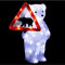 Feeric Lights et Christmas - Ours Lumineux extérieur h40cm 50 LED à Panneau Solaire