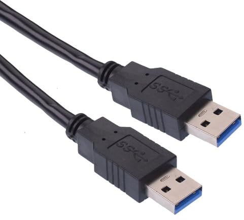 Black 50cm 0.5m USB 3.0 Male to Male Plug Cable Lead Extension Electrical Electronics