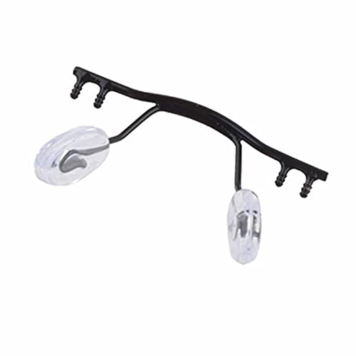10PCS Randloser Brillenrahmen, Edelstahl Brillengestell, Brillenrahmen mit Nasenpolster (Color : BLACK)