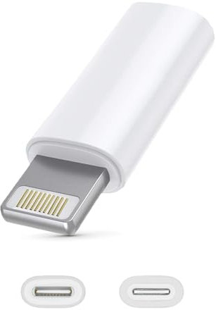 ICOVERI Adaptateur USB C/Light-Ning, Charge Rapide PD 20W, Compatible Apple Series et Android… (Adaptateur USB C vers Light-Ning)