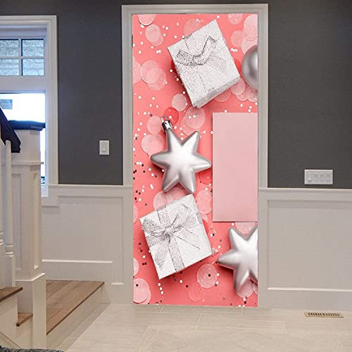 3D-Tür Kunst Selbstklebende Tür Aufkleber Poster Tapeten Wandbilder Wandaufkleber Foto Weihnachtsanhänger Geschenk 95 X 215 Cm Pvc Abnehmbare Tür Dekoration Für Wohnzimmer, Schlafzimmer, Bad, Küche,