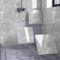 Chejiaye Lot de 10 panneaux muraux de douche en marbre pour décoration murale intérieure, carrelage de dosseret distinctifs pour cuisine, douche, salles de bains, salons 30 x 30 cm, gris (9,7 m²)