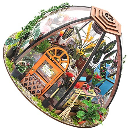 OATIPHO 1 Satz Sternen Himmel Blumen Zimmer Bausatz Aus Holz Selber Machen Miniaturzimmer Selber Machen Strumpffüller Miniatur-Spielzeug Lipgloss Papiertuch Dreidimensional Kind