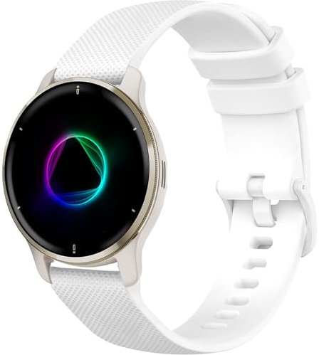 Issinlky cinturino per Garmin Venu 2 Plus, 20 mm Cinturino silicone per Garmin Venu Sq/Sq Music/Venu Sq 2/Sq 2 Music/Vivoactive 3/3 Music/Vivoactive 5/Garmin Venu/Vivomove HR/Forerunner 55 245 645