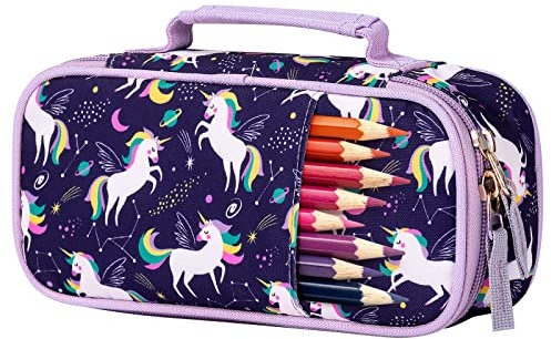 Choco Mocha Federmäppchen für Mädchen, Licorne-Violet