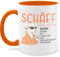 Tasse Tassen 325ml - Job & Beruf - Schäff - Geschenk Chef Leiter Vorgesetzter Anführer Lustig Witzig Weihnachten - 325 ml - Orange - geschenke fuer chefs sprüche arbeit für kaffeetasse