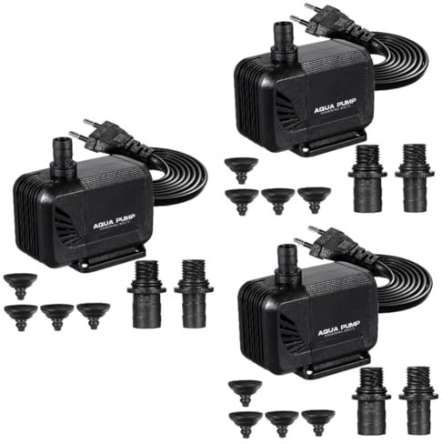 Happyyami 3St Leise Tauchpumpe Tauchwasserpumpe Sieb Tauchpumpe mit Saugnapf Tauchpumpe für Aquarien Wasser zu pumpen Wasserpumpe Tauchpumpe Umwälzpumpe Brunnenpumpe Aquarienausrüstung Abs