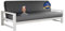 BLUZIMAN Sofa Überzug Futonbezug, Ohne Armlehnen Couch Überzug, Sofabezug Super Elastische, Sofa Cover Nicht kompatibel mit Eck- oder L-förmigen Sitzmöbeln (Clic Clac, Grau)