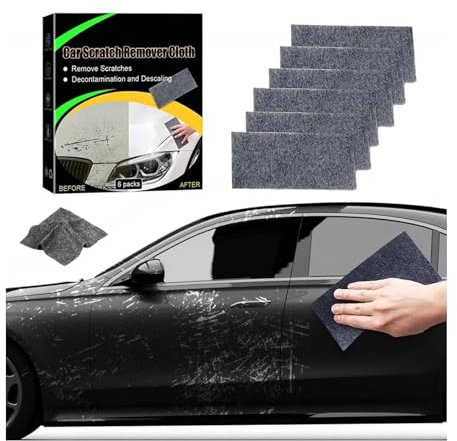 Godemmio Nano Sparkle Reinigungstuch Auto Kratzerentferner, 2024 Upgrade Magic Car Scratch Repair Tuch, Nano Reinigungstuch Kratzentferner für Fahrzeuge Autolack Tiefe Kratzer Reparatur (1BOX)