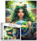 Romantic Love 1000 Piece Jigsaw Puzzles for Adults Portrait of Woman Jigsaw Puzzle Girl Face with Red Rose Tatton 1000 Pieces Puzzles Game Home Wall Decor DIY Craft Valentines Day Puzzle Art Gift