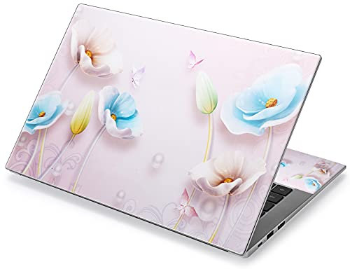 icolor Laptop Skin Sticker Decal 12 13 13.3 14 15 15.4 15.6 inch Personalized Universal Notebook Vinyl Skin Stickers Cover Art Decal Computer Protector (lotus)