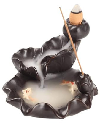 Zwenjuan Brûleur D'encens à Retour de Cascade Brûleur D'encens à Flux Inversé Waterfall Backflow Incense Burner Holder Brûleur pour La Décoration de La Maison Ornement D'aromathérapie