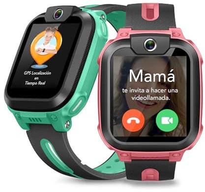 imoo Z1 Reloj Inteligente Niño 4G, Reloj Niño con Videollamada, Reloj GPS Niños con Llamada, Chat, SOS, Smartwatch Niños con Class Mode, Waterproof IPX8, Relojes Niña Watch -Rosa