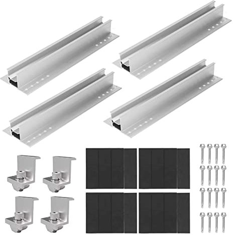 Gearwell Support Panneau Solaire 300mm, Cadre Aluminium Montage, Support Toiture PV, Fixation Toit pour Panneaux Solaires