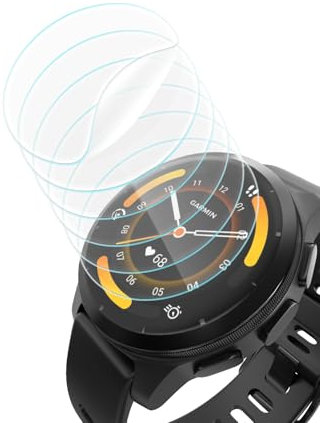 Yaekea 6 Pezzi Pellicola Protettiva Compatibile con Garmin Venu 3 45mm Smartwatch, Auto-guarigione Flessibile TPU Film, Senza Bolle Trasparente HD Soft Screen Protective Film