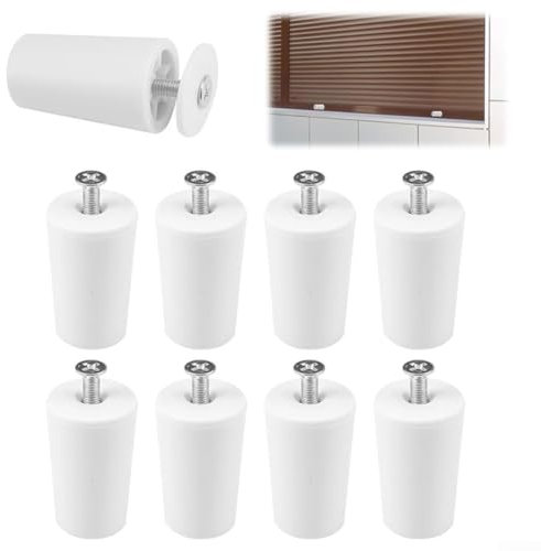 Lot de 8 butées de butée pour volets roulants, 40 mm, blanc, avec vis, butées d'extrémité, protection complète pour volet roulant