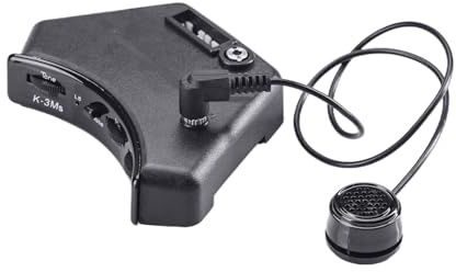 Luocute Micro Piézoélectrique Actif, Micro de Rosace pour Guitare avec Microphone et Interrupteur de Phase pour Guitare Acoustique, alimenté par Batterie 9 V