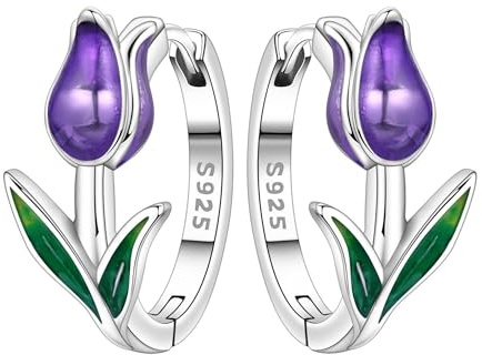 MISEFF Sterling Silber Ohrringe für Damen Hypoallergen, 925er Silber Creolen, minimalistische Ohrringe für den Alltag für Damen