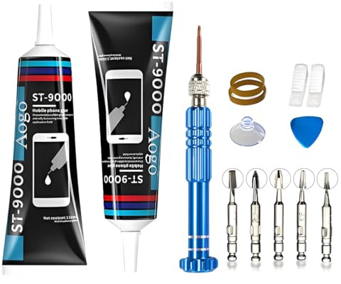 2 Handy Display Kleber Wird mit Reparatur Werkzeugen Schmuckkleber, Handy Kleber Rückseite Mehrzweckkleber Kleber Rissreparatur Ideal Für Smartphones, Tablets Display(15ml)