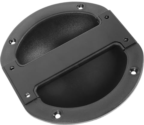 jojofuny Poignée Encastrée Ronde Noire pour Enceinte Acoustique, Légère et Facile à Installer en Plastique et Fer, Accessoire pour Amplificateur Guitare