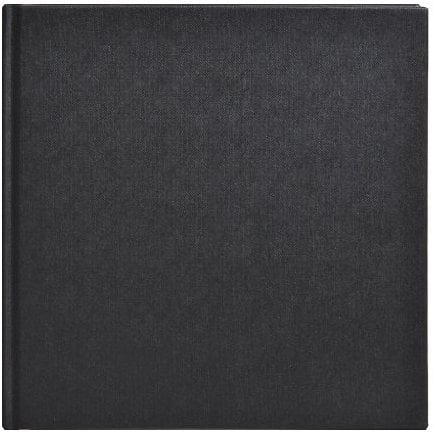 Clairefontaine – Ref. 34250C – Goldline quadratischer Block mit Kartoneinband (64 elfenbeinfarbene Blätter) – 20 x 20 cm Größe, 140 g/m² Papier, quadratisches Layout – schwarzer Einband – geeignet für Trockentechniken