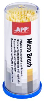 AUTO-PLAST PRODUKT APP Micro Brush - Lackstifte mit Applikator | Lacktupfer | gelb | 1,5 mm | 100 Stück