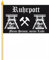 Stockfahne Ruhrpott Meine Heimat Fahne Flagge Grösse 30x45cm