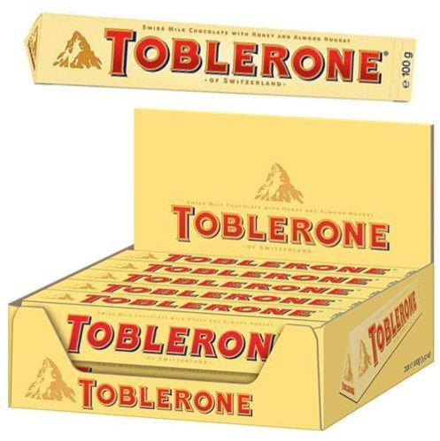 Toblerone Schokolade gelb (20x 100g Stangen)
