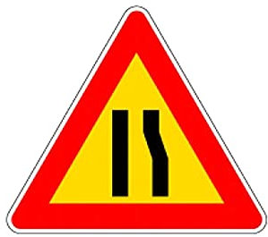 CARTELLO STRADALE STRETTOIA ASIMMETRICA DX 3G EAN: 8012947689837