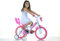 Dino Bikes Mädchen Kinderfahrrad weiß 164RN Mädchenfahrrad – 16 Zoll | TÜV geprüft | Original | Kinderrad mit Stützrädern Das Fahrrad als Geschenk Mädchen